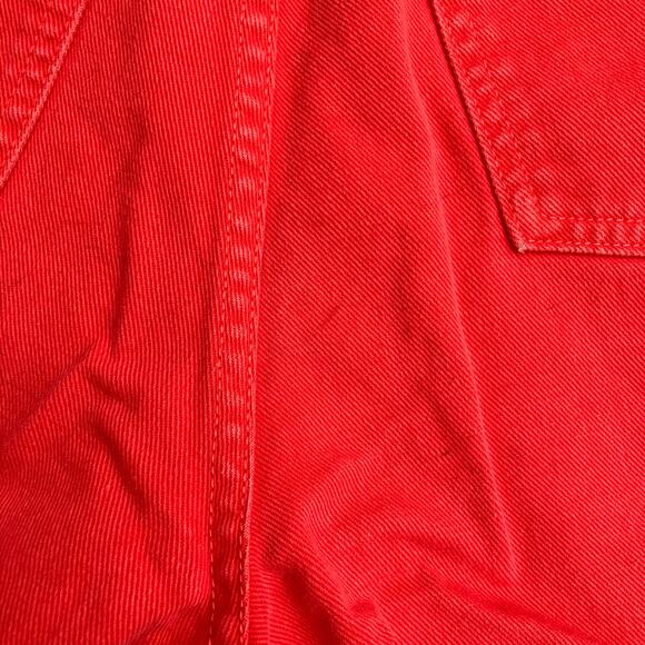 Vintage 90s cherry red high waisted shorts cotton Bongo by Gene Montesano size 9 - Picture 12 of 13